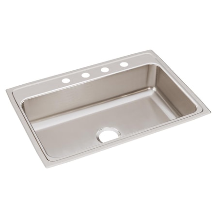 Elkay Lustertone Ss 31 X 22 X 7.6 Single Bowl Drop-In Sink With Quick-Clip LRQ31224